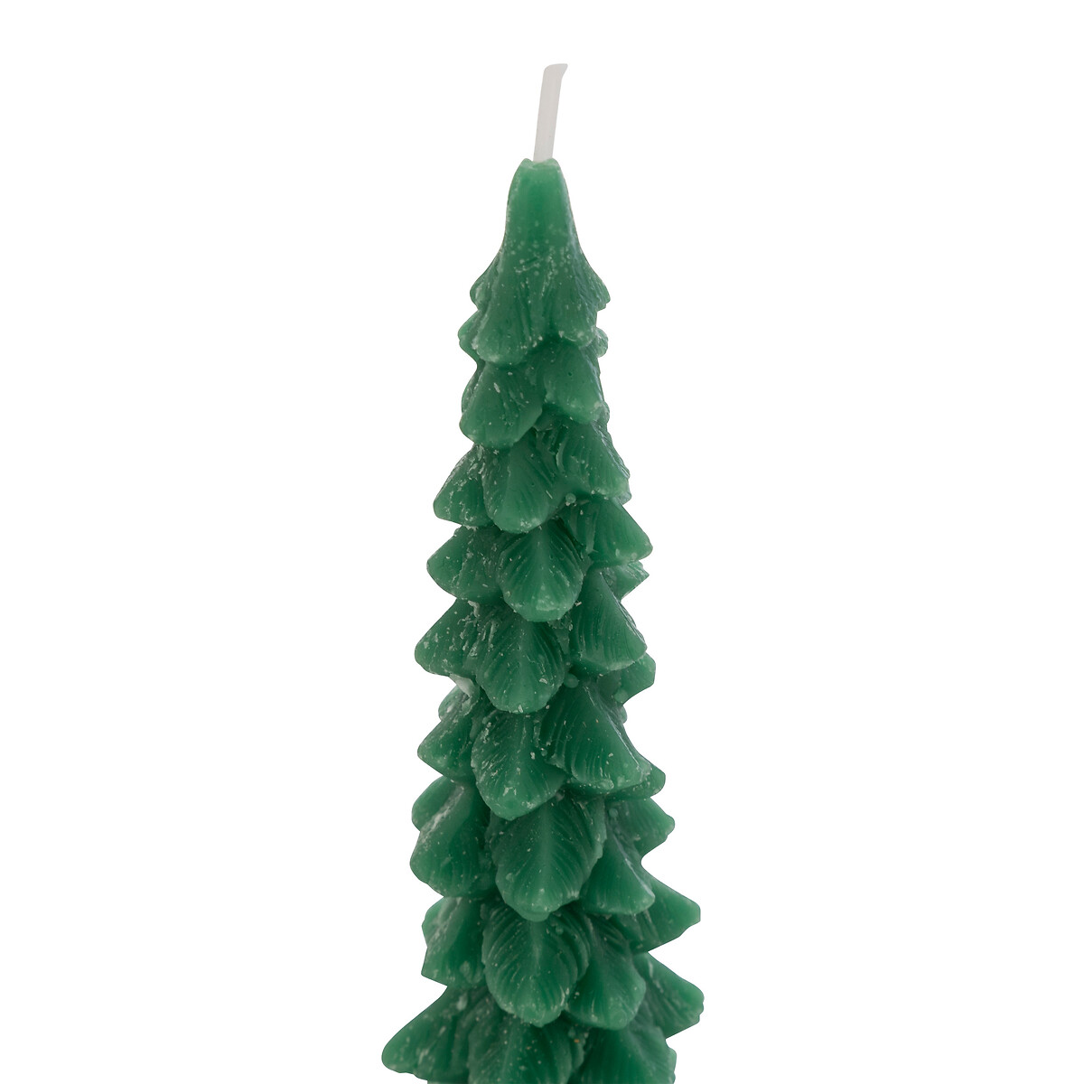 Conjunto de 2 velas &aacute;rvore de natal verde 25cm