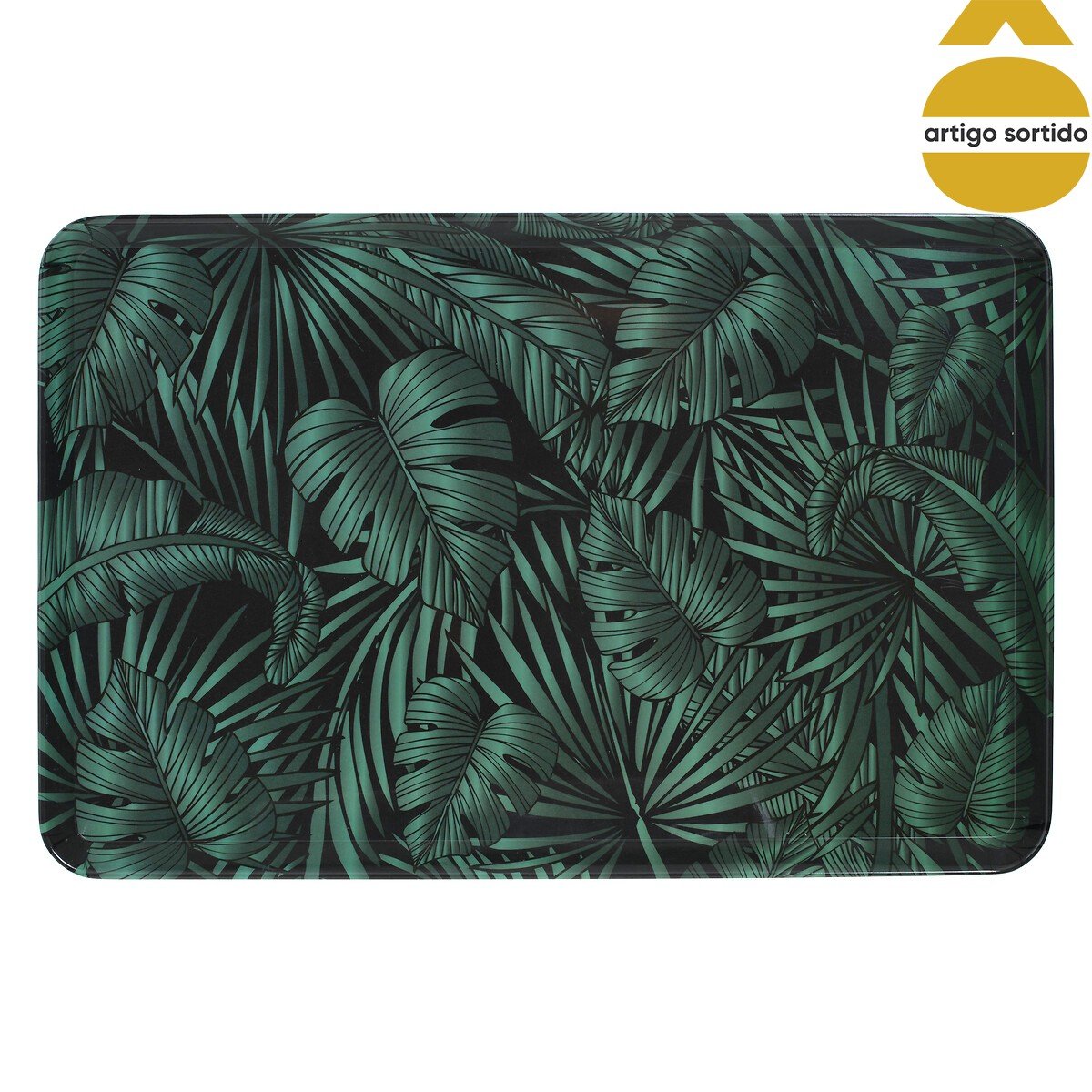 Tabuleiro de melamina decora&ccedil;&atilde;o folhas