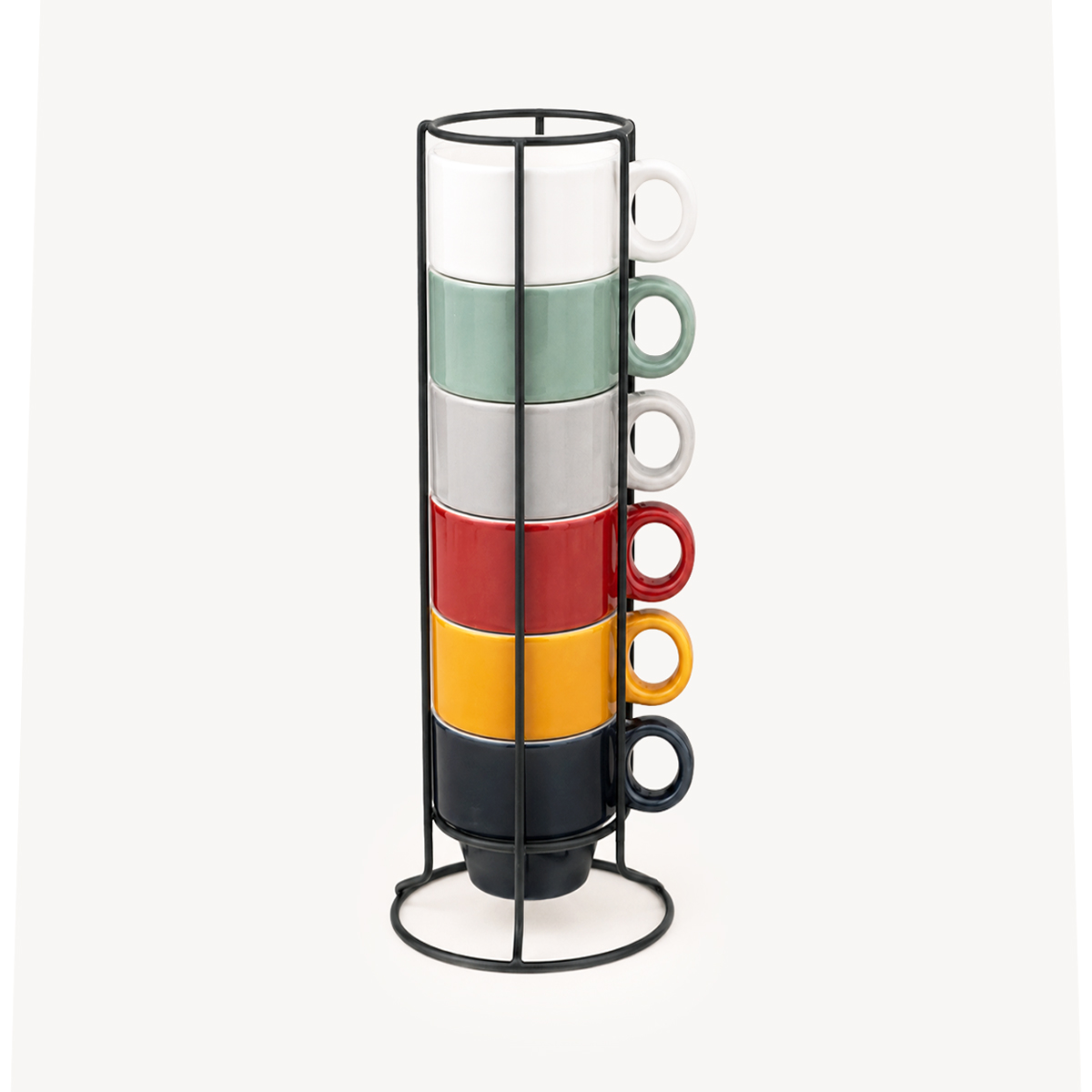 Conjunto de 6 ch&aacute;venas de caf&eacute;