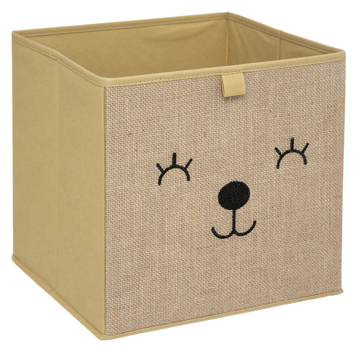 Cubo de arruma&ccedil;&atilde;o urso castanho 29x29cm