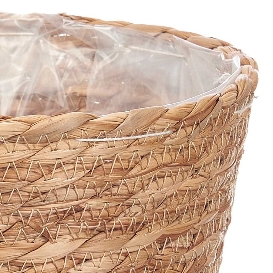 Cesto bege em r&aacute;fia 18cm