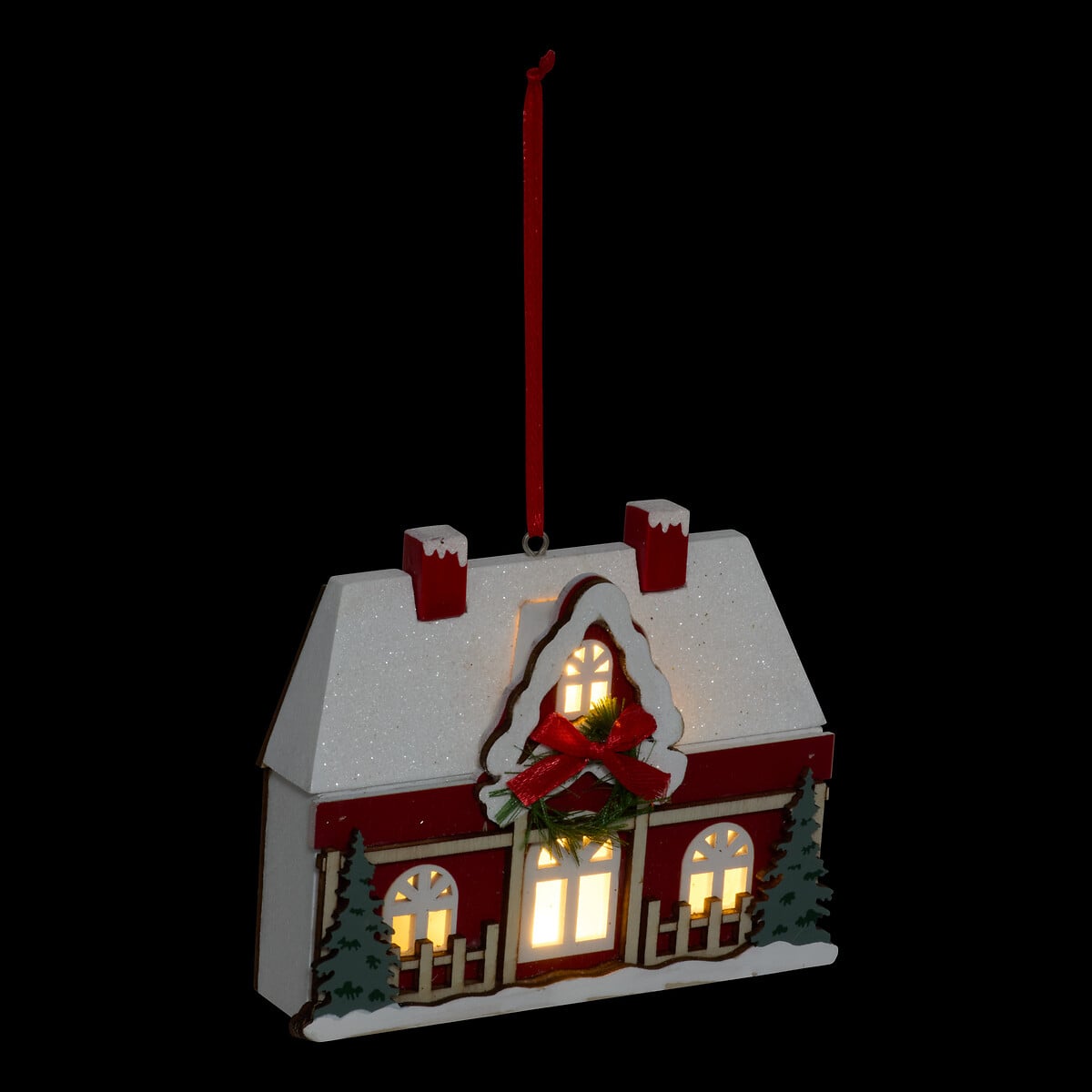 Pendurante casinha decorativa com ilumina&ccedil;&atilde;o LED