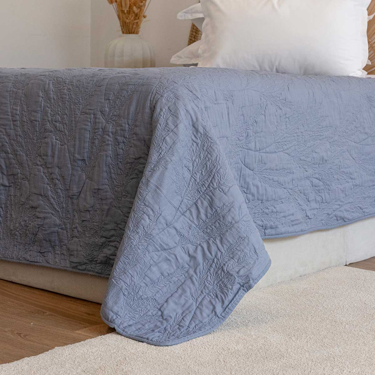 Colcha WHEAT azul 220x240cm,  Colcha WHEAT azul 220x240cm