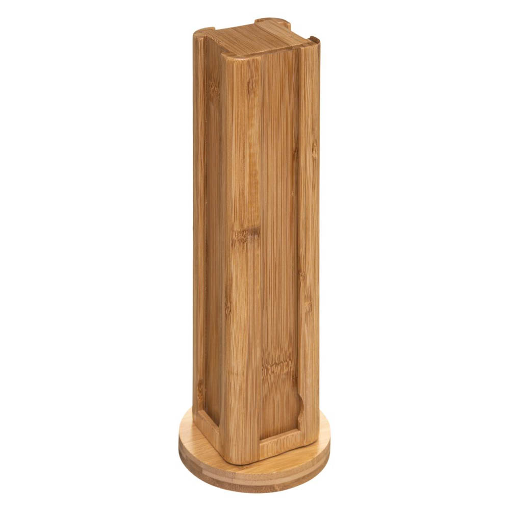 Suporte rotativo em bambu para 32 c&aacute;psulas
