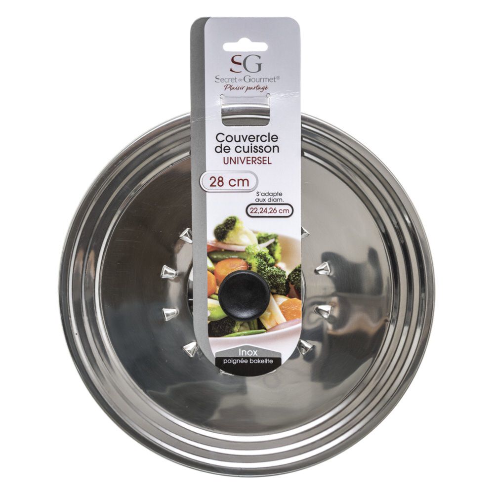 Tampa inox para caçarola 22/24/26cm