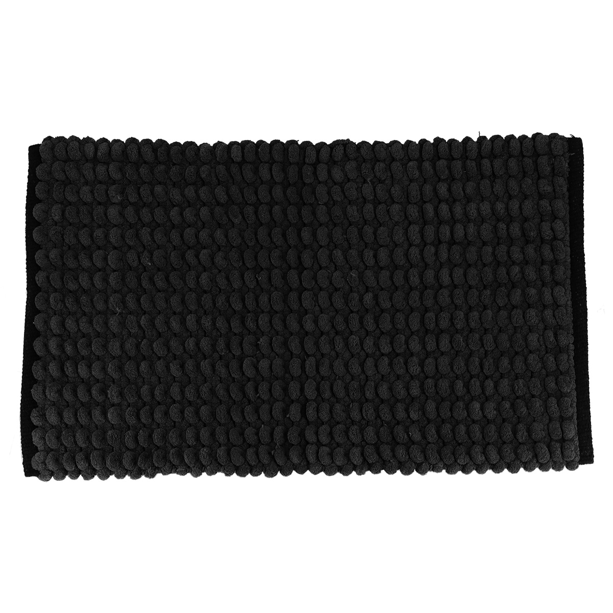 Tapete wc preto em algod&atilde;o 45x75cm