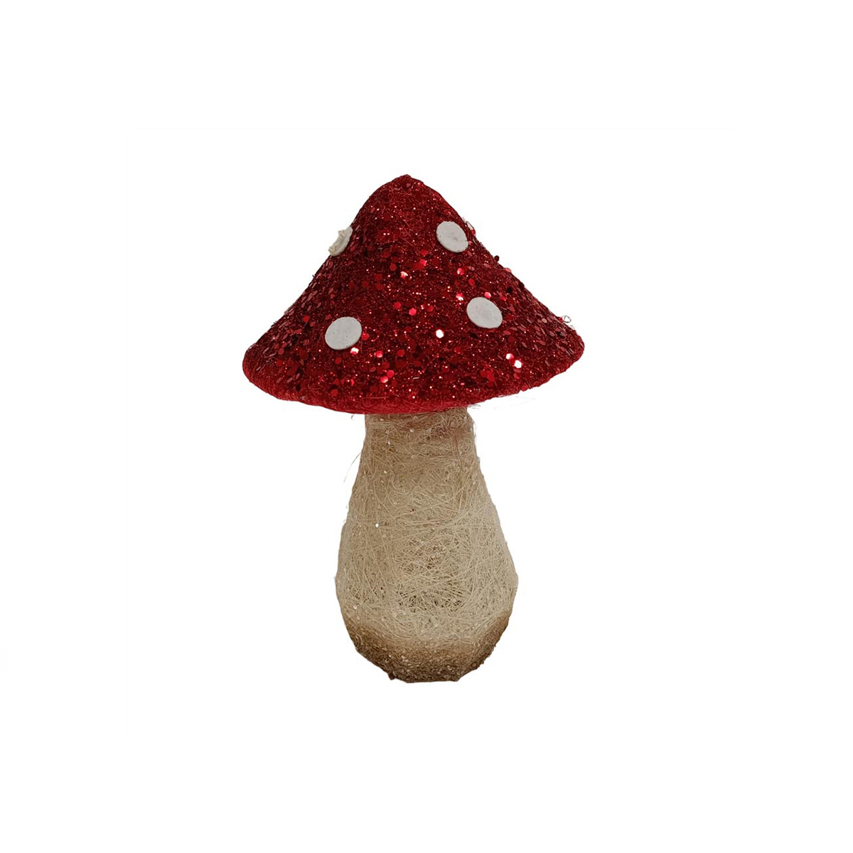 Cogumelo luminoso vermelho e branco 32x21x21cm
