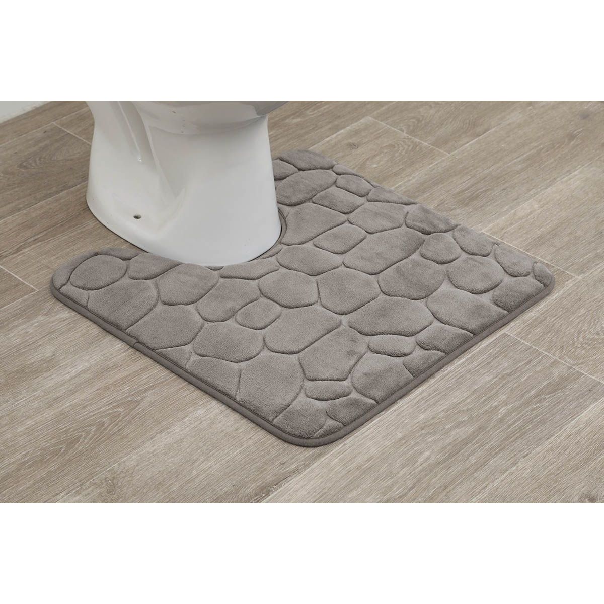 Tapete wc taupe com contorno