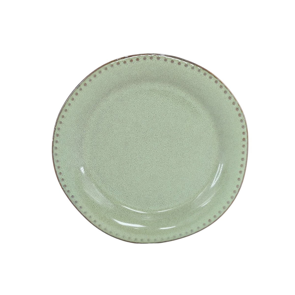 Prato de sobremesa CAPRI verde em cerâmica 20cm
