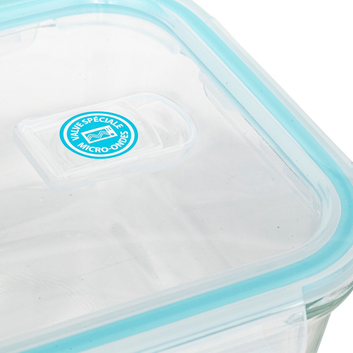 Conjunto de 3 caixas herm&eacute;ticas CLIPEAT em vidro