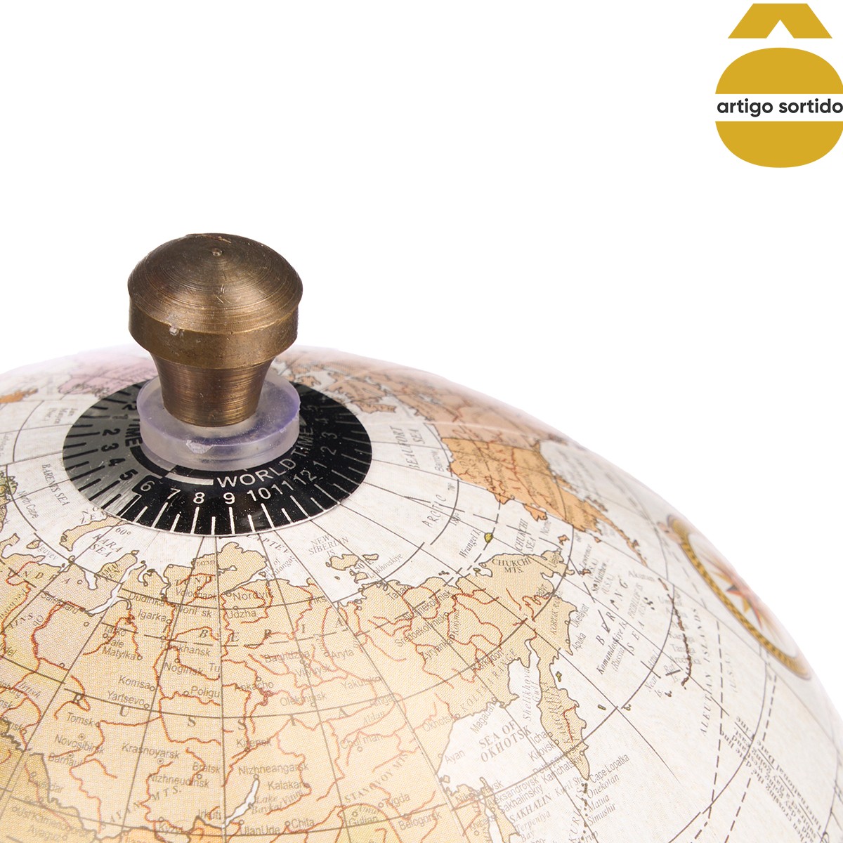 Suporte Para Livros Globo Em Madeira