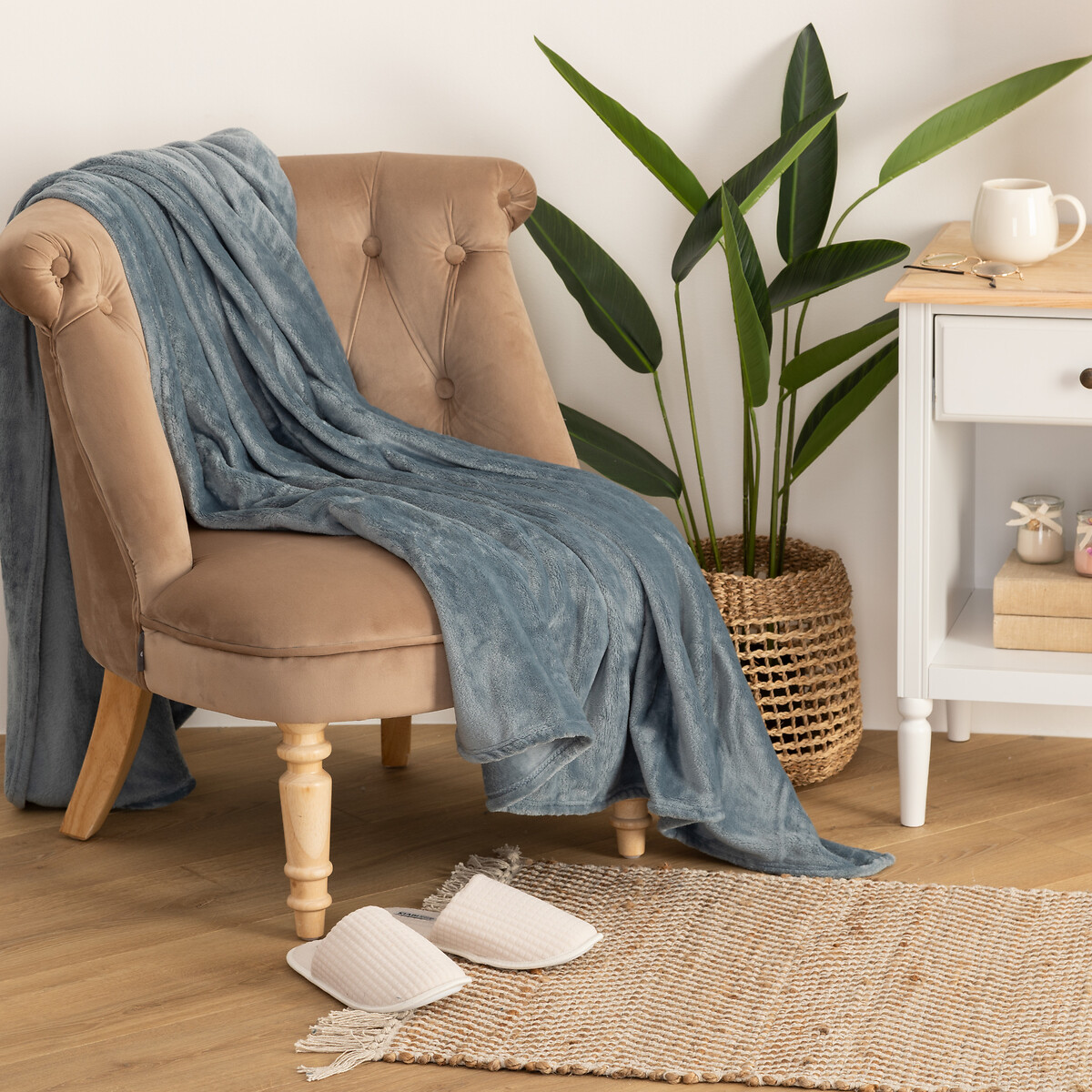 Manta CORALINA azul 130x180cm