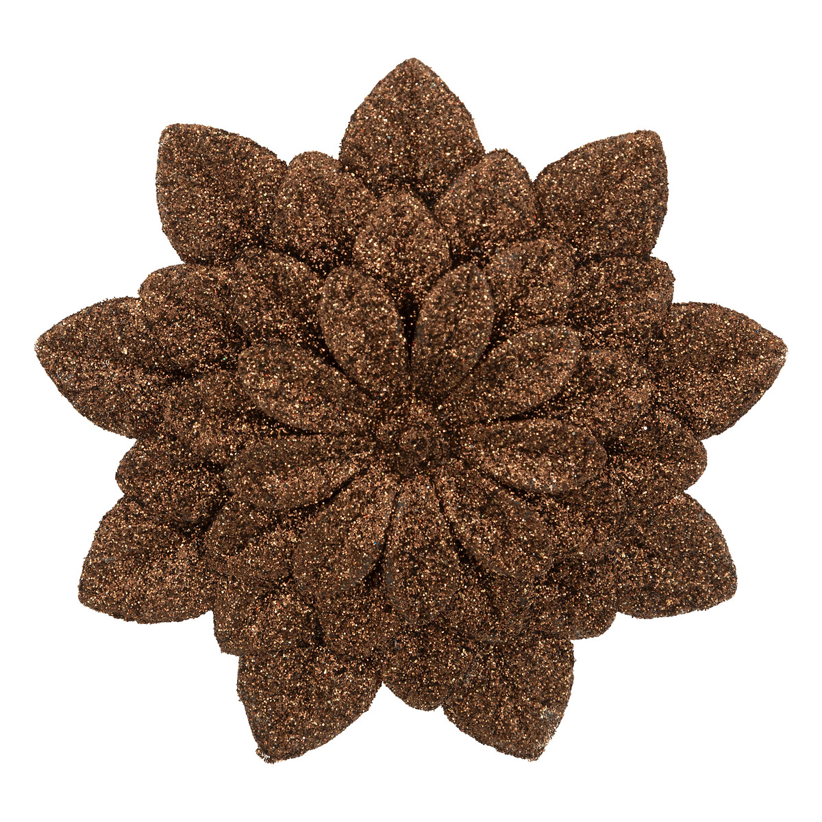 Conjunto de 2 pendurantes flor castanho 12cm,  Conjunto de 2 pendurantes flor castanho 12cm