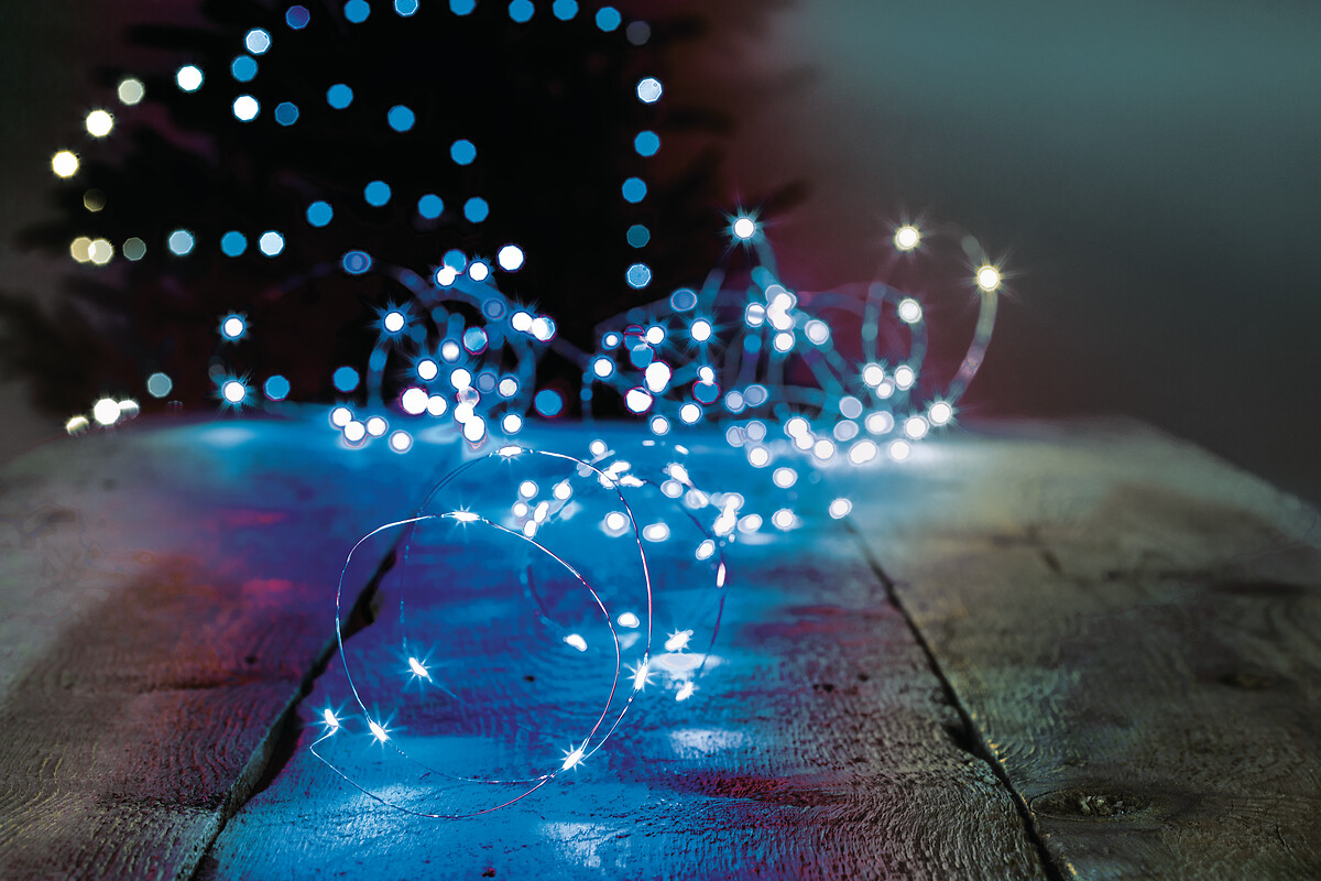S&eacute;rie luminosa de natal azul fixo 20 leds 1,9m