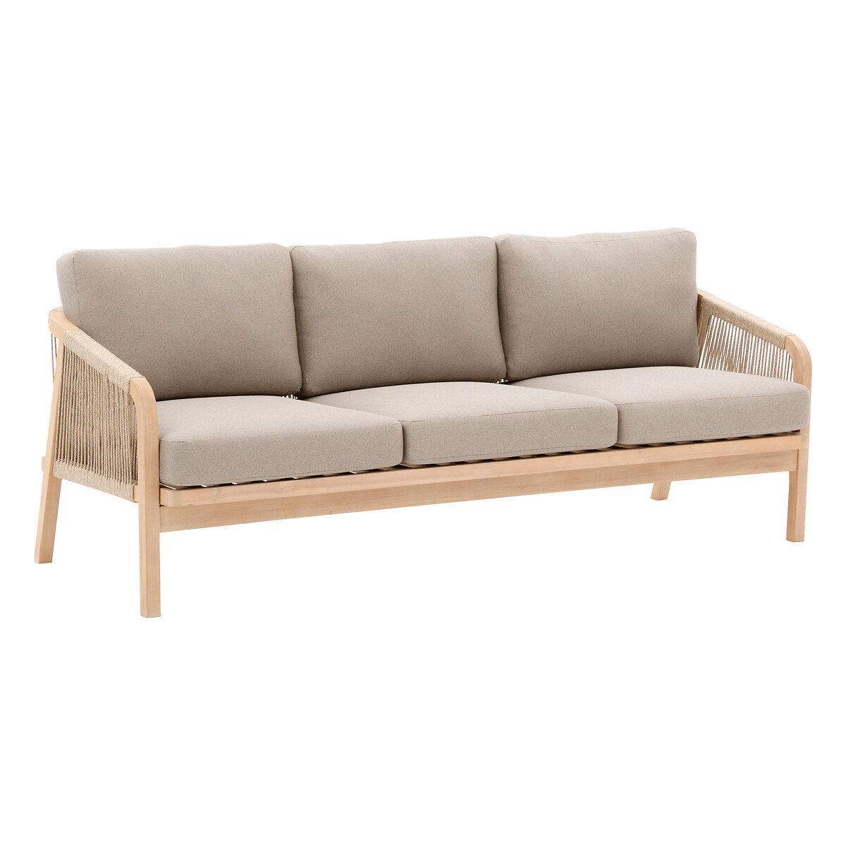 Conjunto de jardim Papouasie taupe em madeira ac&aacute;cia