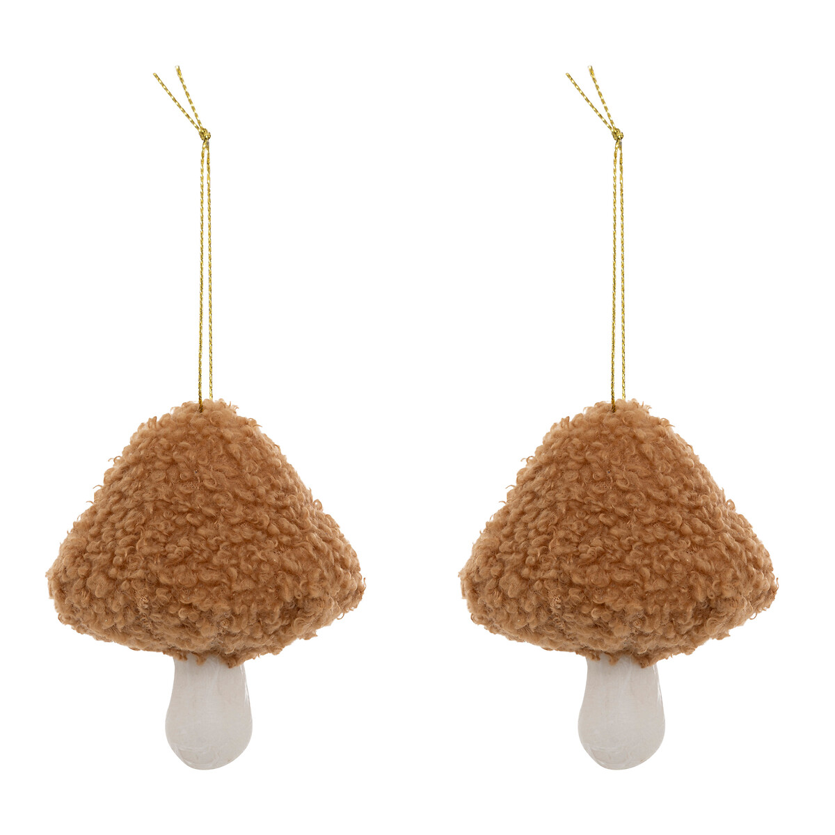 Conjunto de 2 pendurantes cogumelo bouclee,  Conjunto de 2 pendurantes cogumelo bouclee