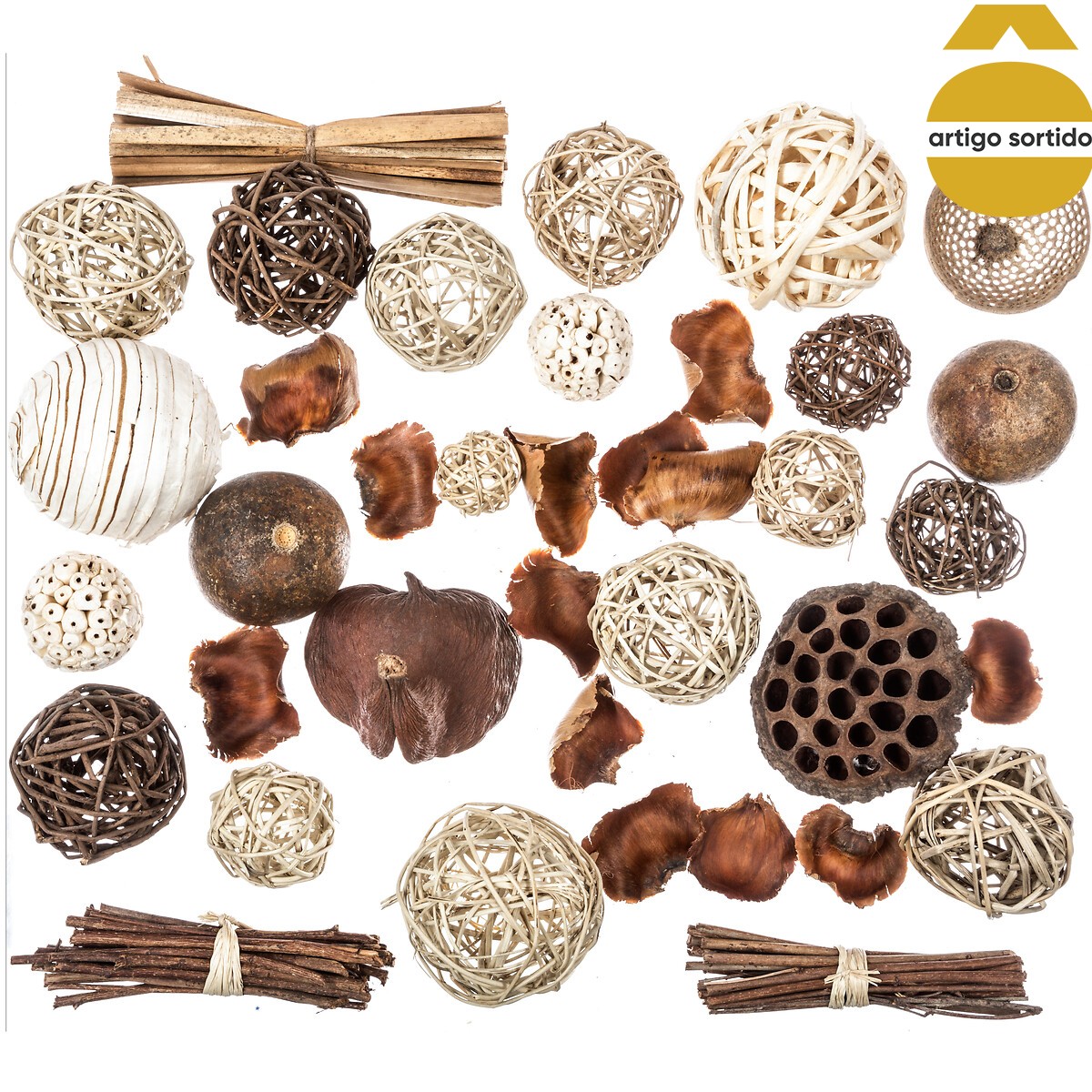 Bolas decorativas natural 500g