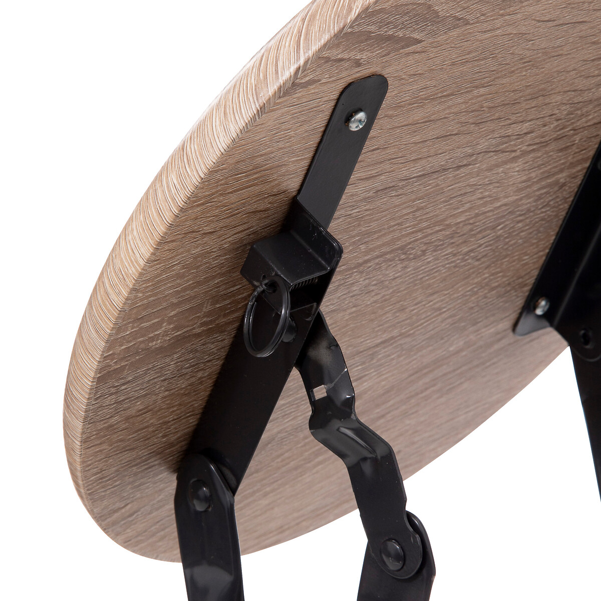 Banco dobrável em metal e madeira