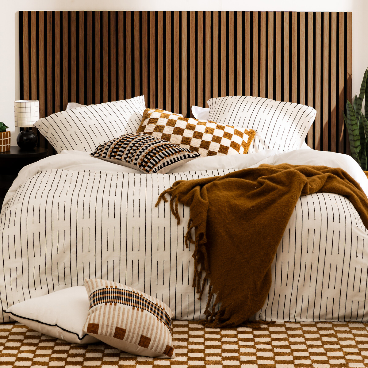 Painel decorativo COLVA castanho escuro em mdf 120cm