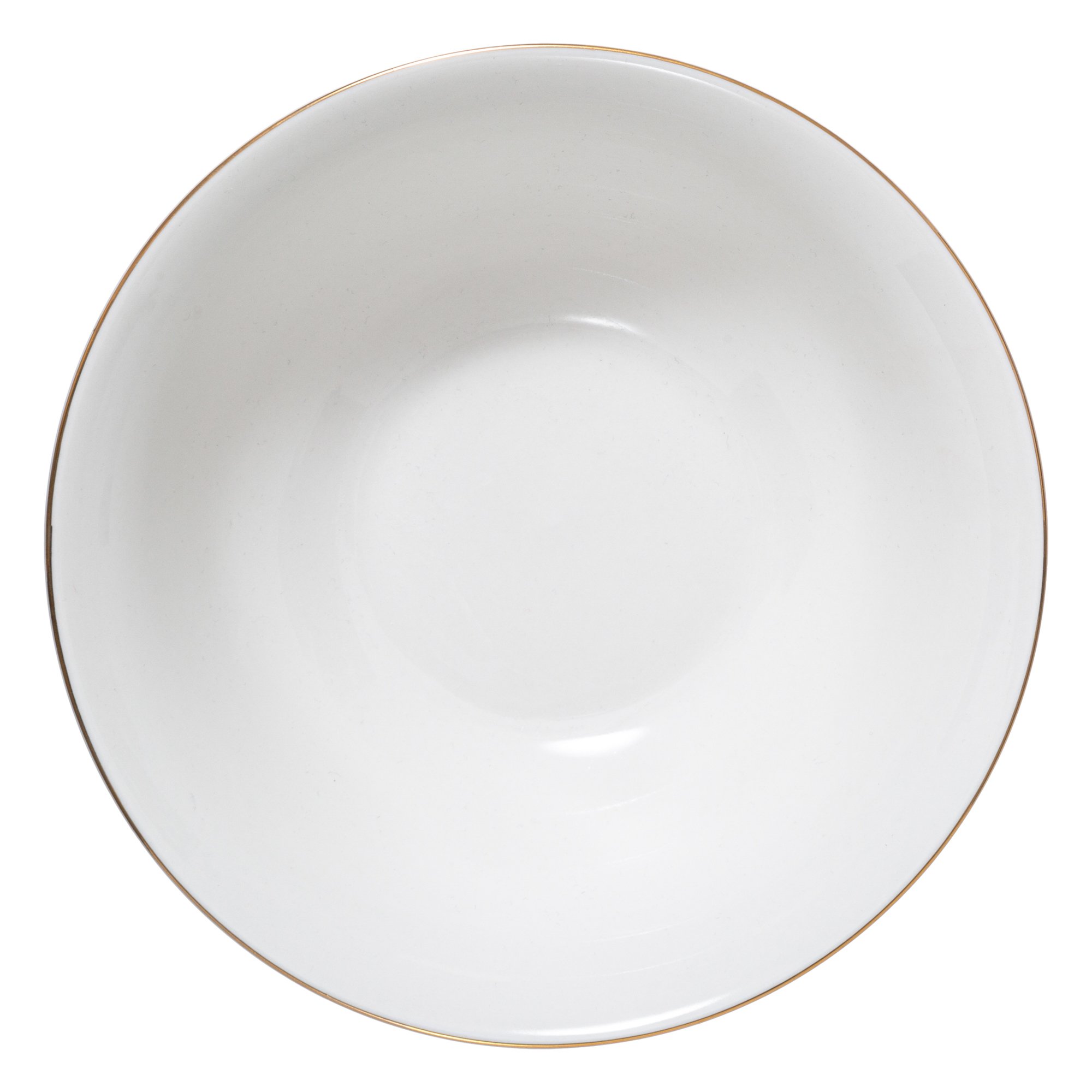 Saladeira PETIT SALON branco com beira dourada 22cm,  Saladeira PETIT SALON branco com beira dourada 22cm