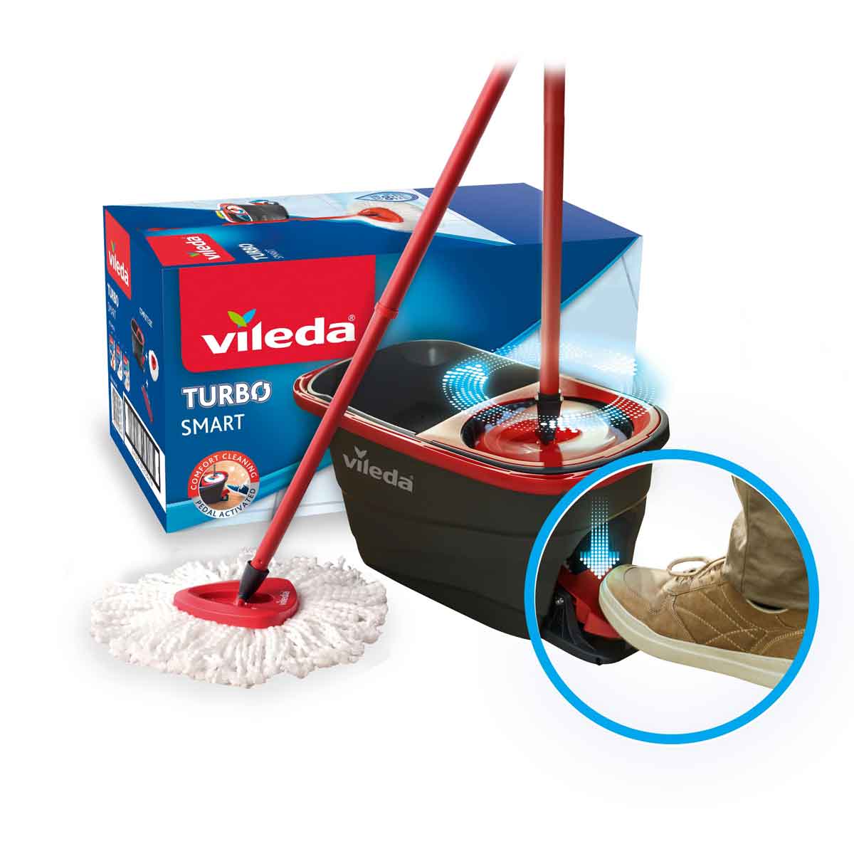 Sistema microfibras espreme f&aacute;cil com pedal turbo smart VILEDA