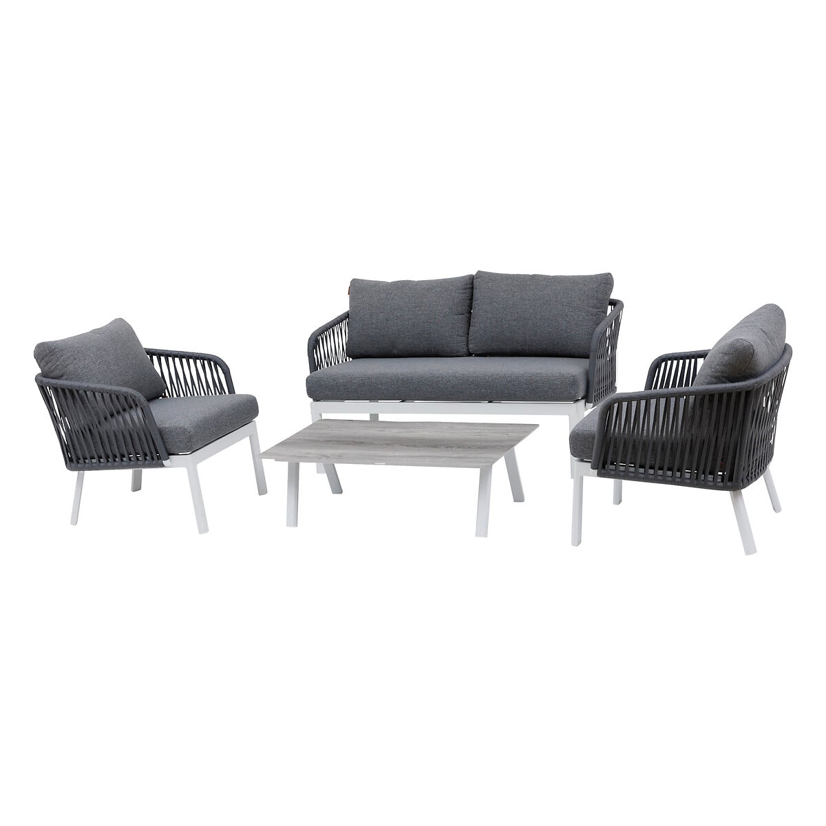 Conjunto de jardim BARCELONE branco e cinza