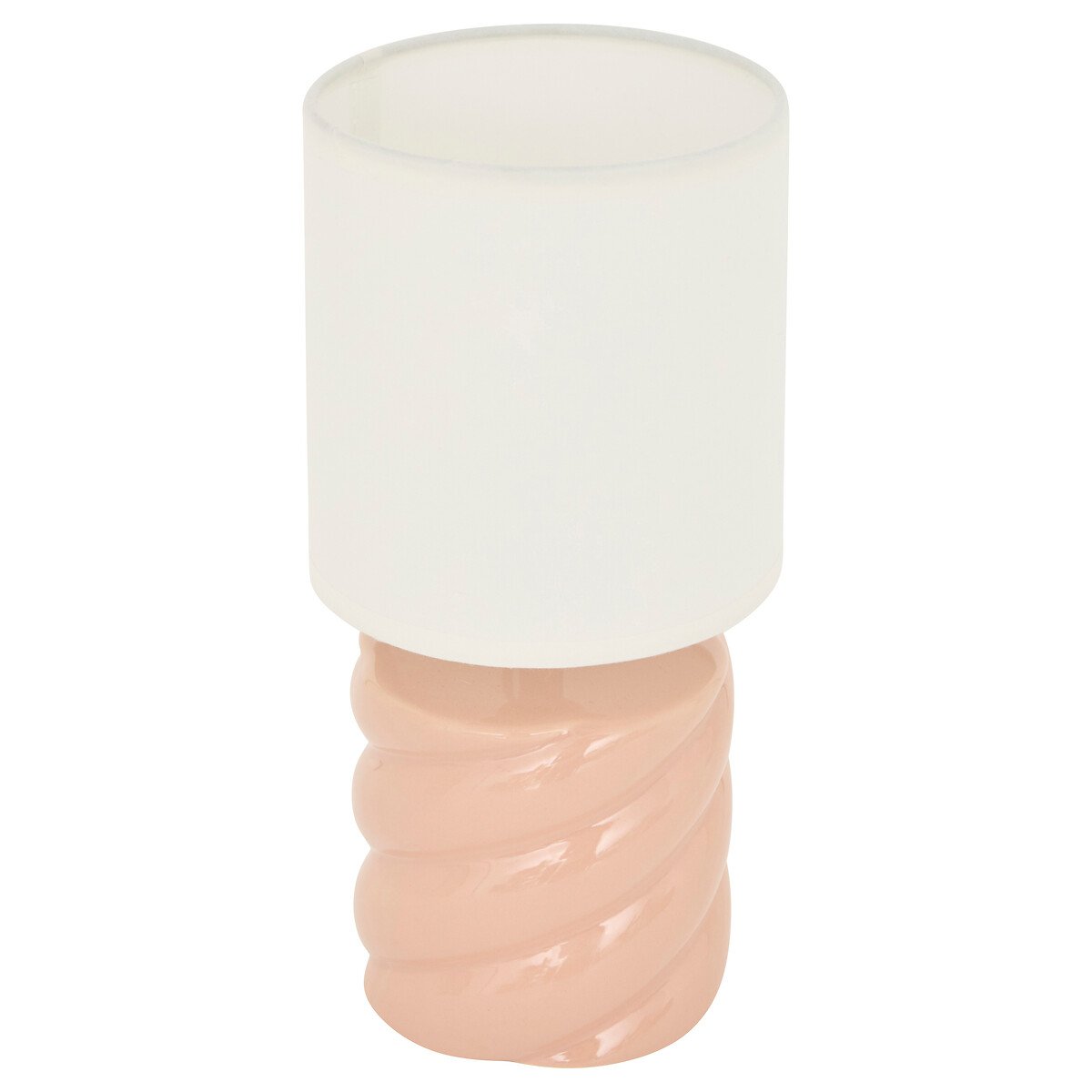 Candeeiro de mesa rosa em cer&acirc;mica 17cm