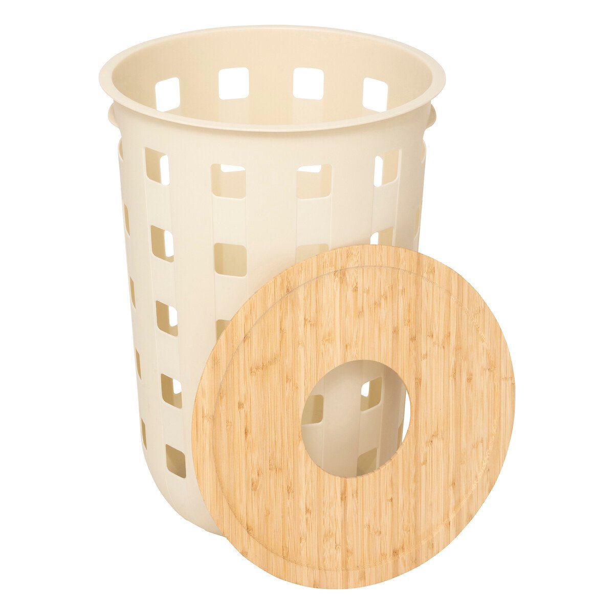 Cesto de roupa suja HARMONY bege 60l