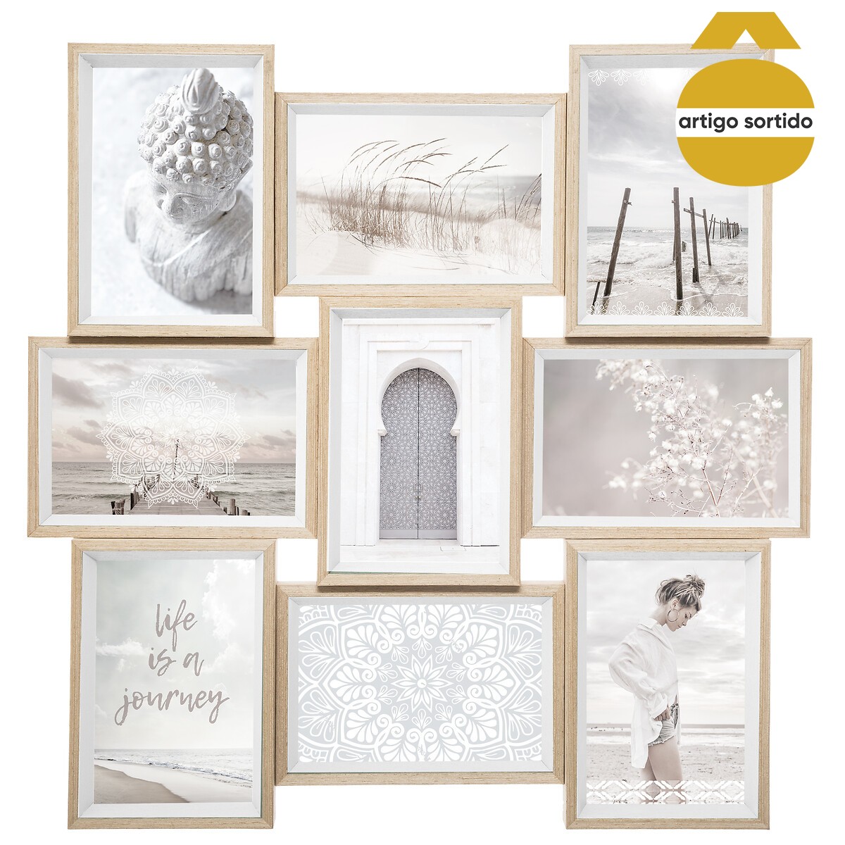 Multimoldura MOLY para 9 fotos