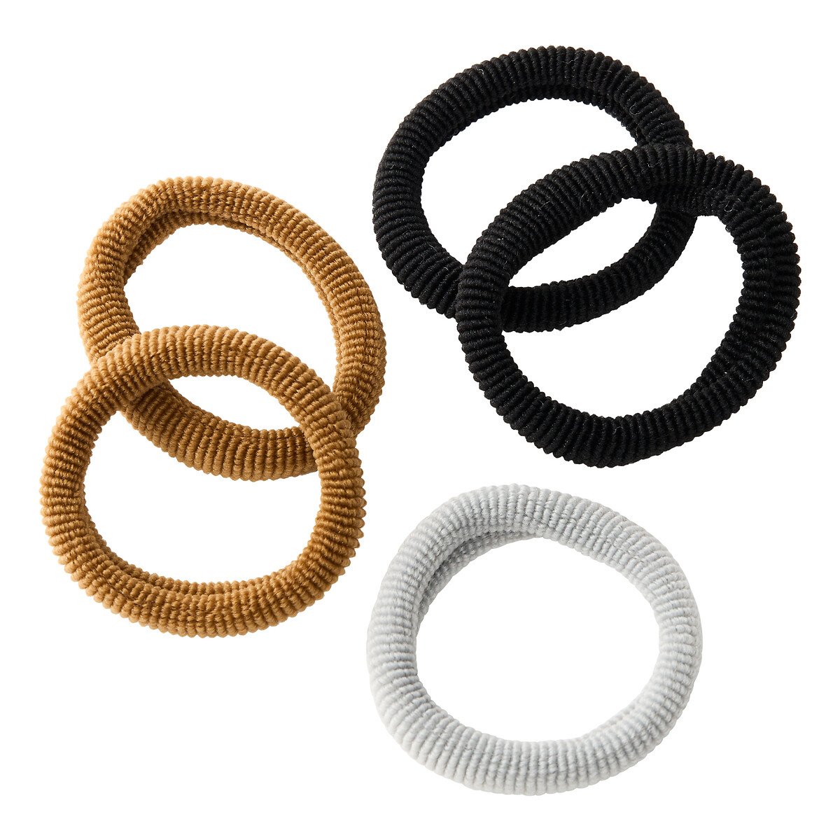 Caixa com tampa de bambu com 20 el&aacute;sticos cabelo