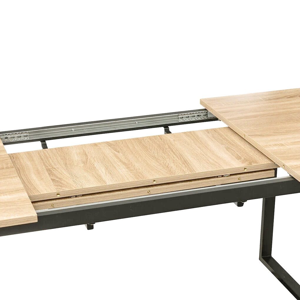 Mesa de jantar ALIAJ extens&iacute;vel em mdf e metal