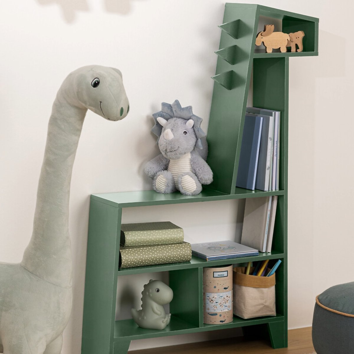 Peluche charli dinossauro cinza