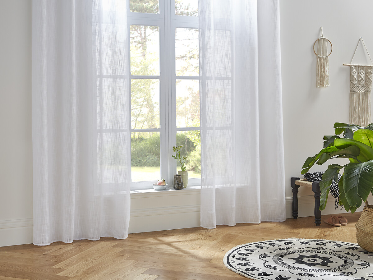 Cortina organza branca 140x240cm,  Cortina organza branca 140x240cm