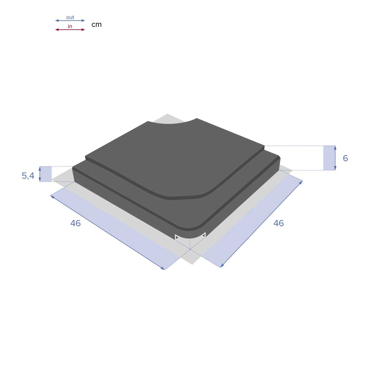 Placa para base guarda-sol preto
