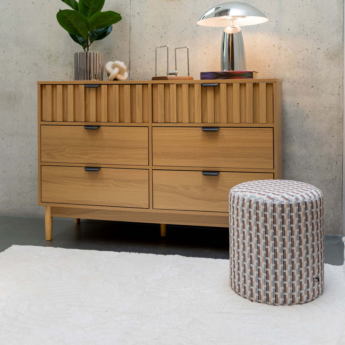 Pufe SKY LOUNGE bege 38x35cm