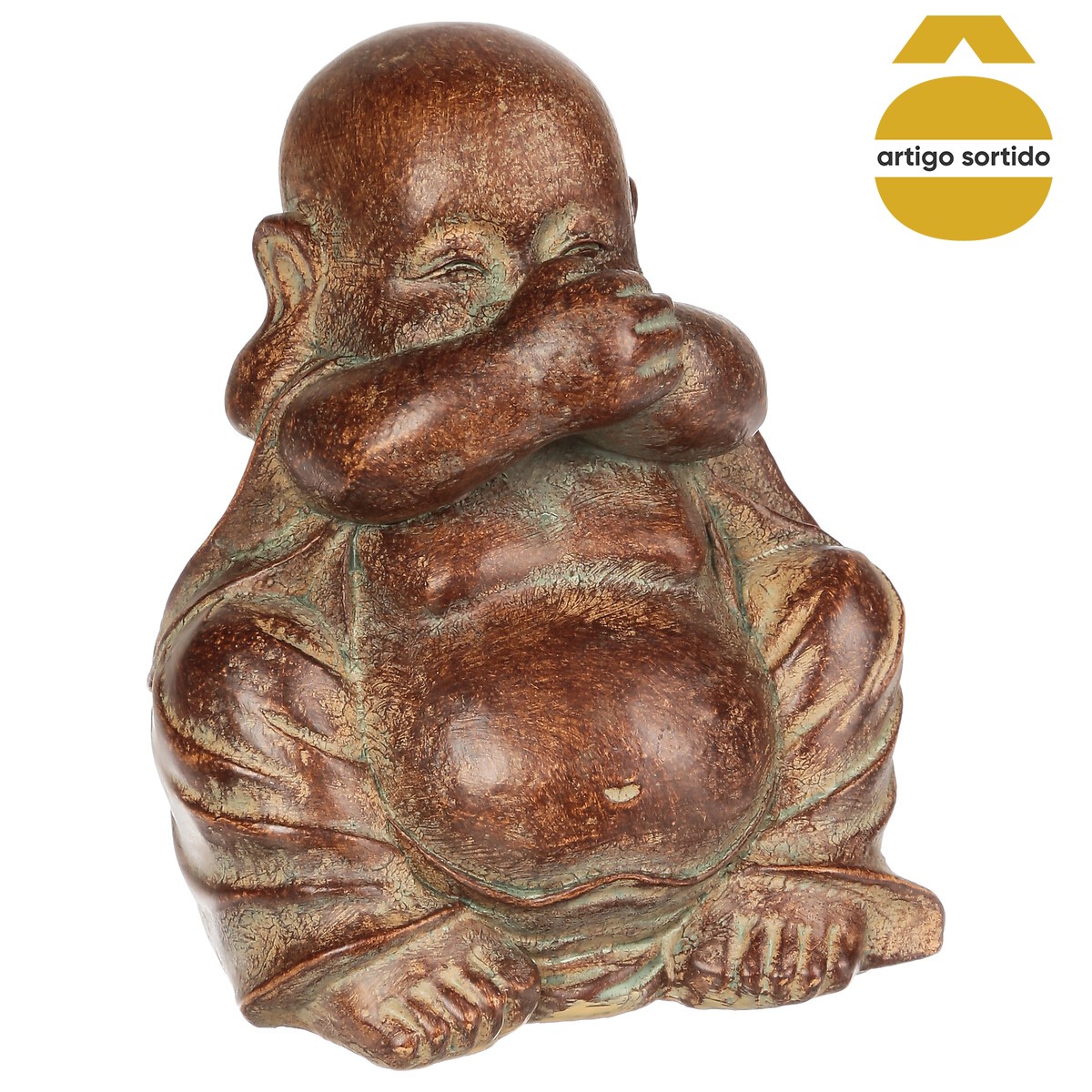 Estatueta buda em resina 12cm