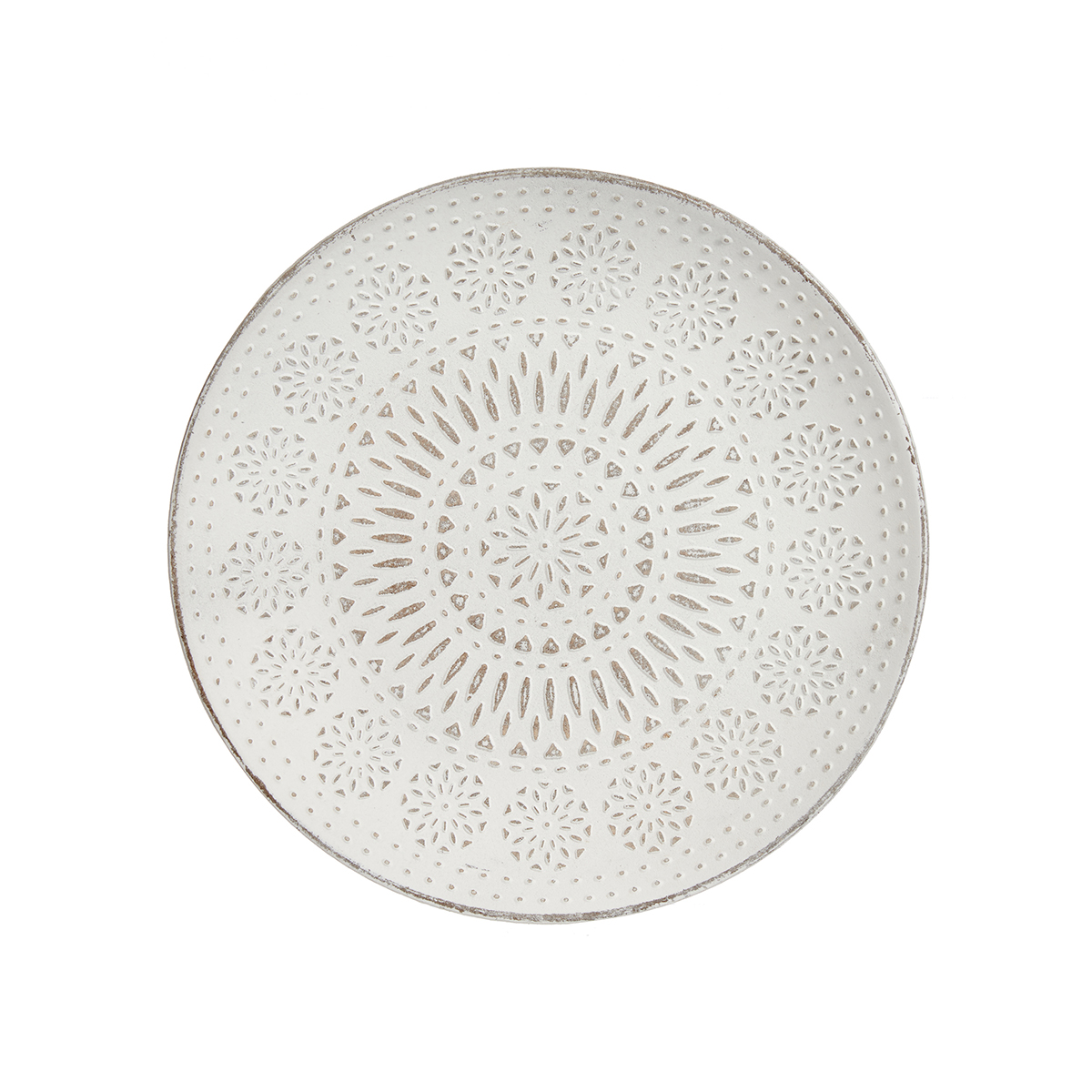 Centro de mesa redondo branco