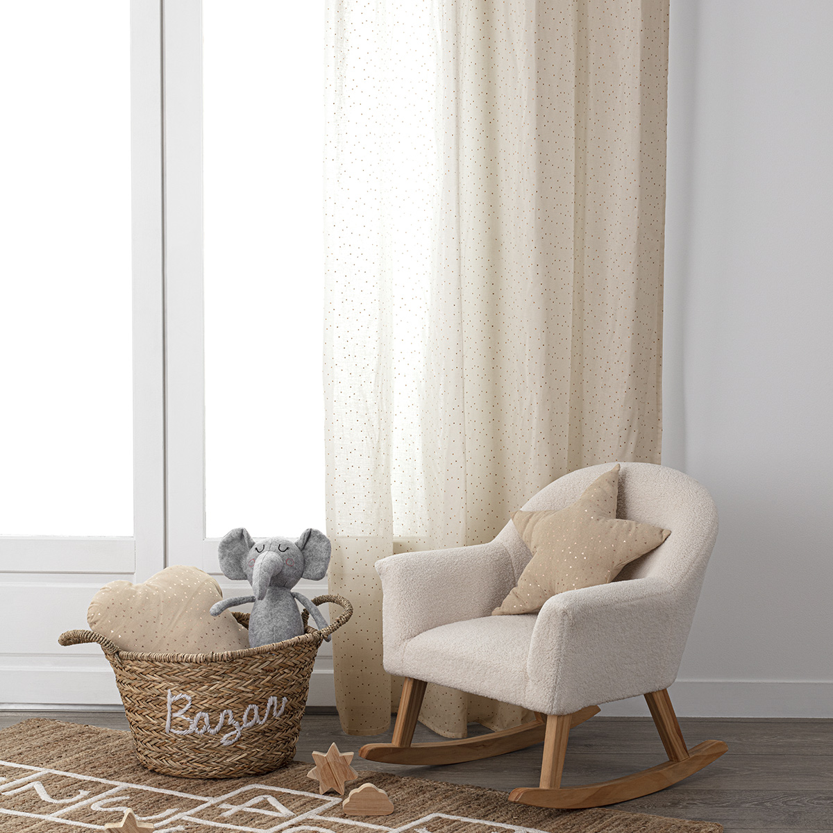 Cortina BERLINGOT bege 140x250cm