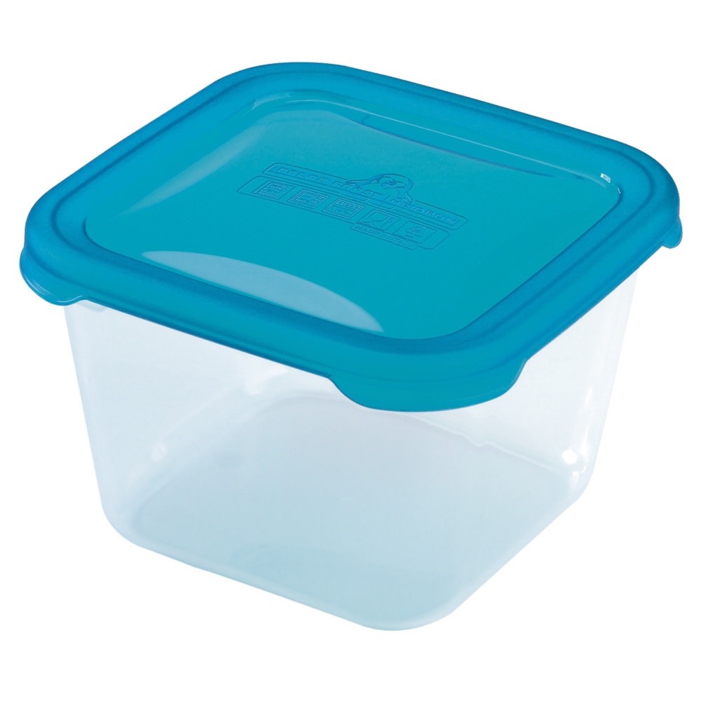 Caixa pl&aacute;stica quadrada 1,2l