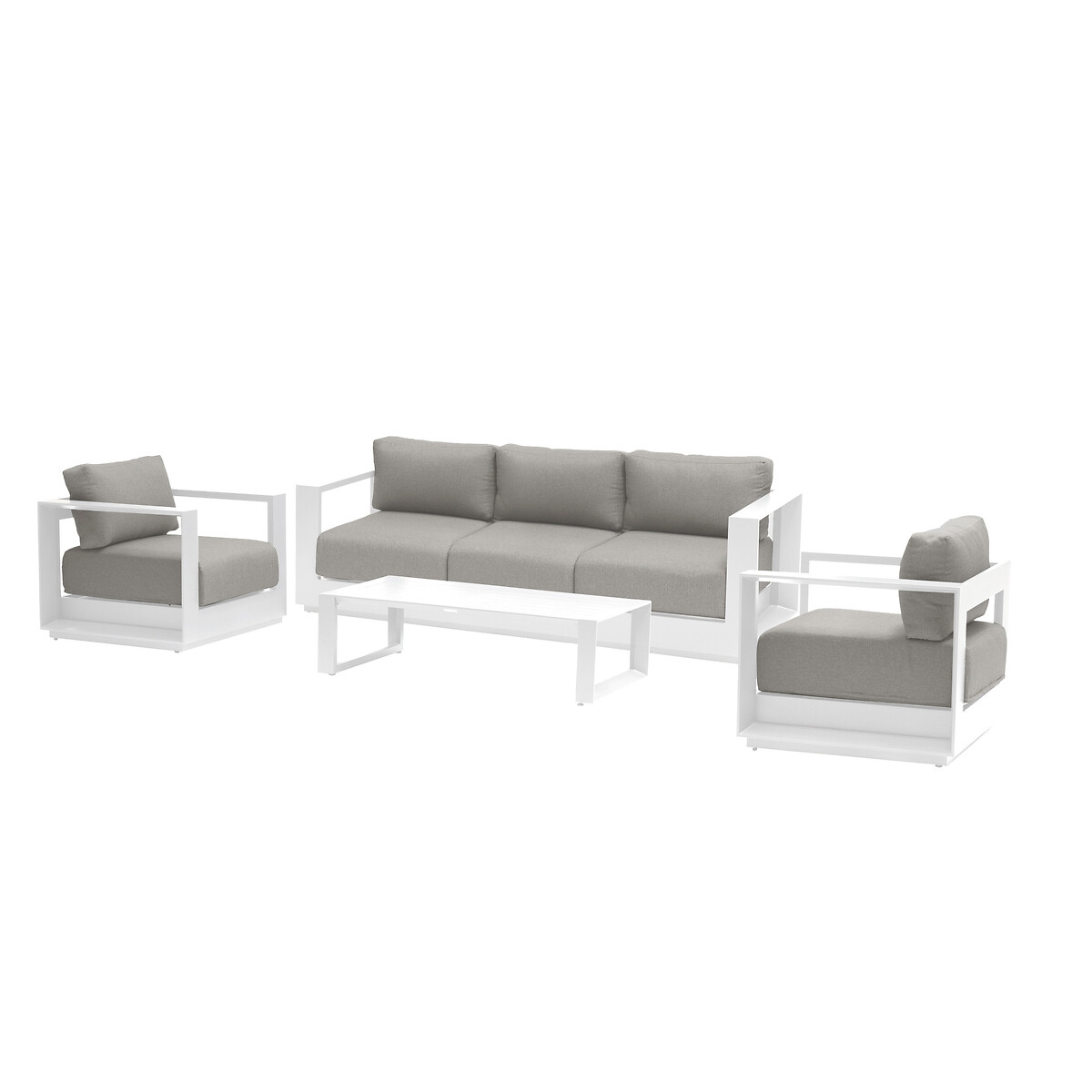 Conjunto de jardim ALLURE branco 5 lugares,  Conjunto de jardim ALLURE branco 5 lugares