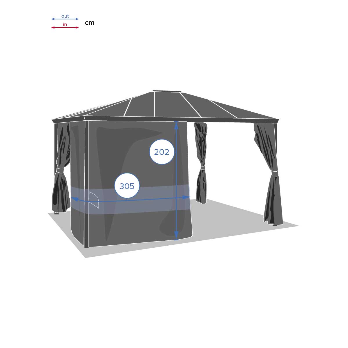 Cortinas para p&eacute;rgola BELIZE