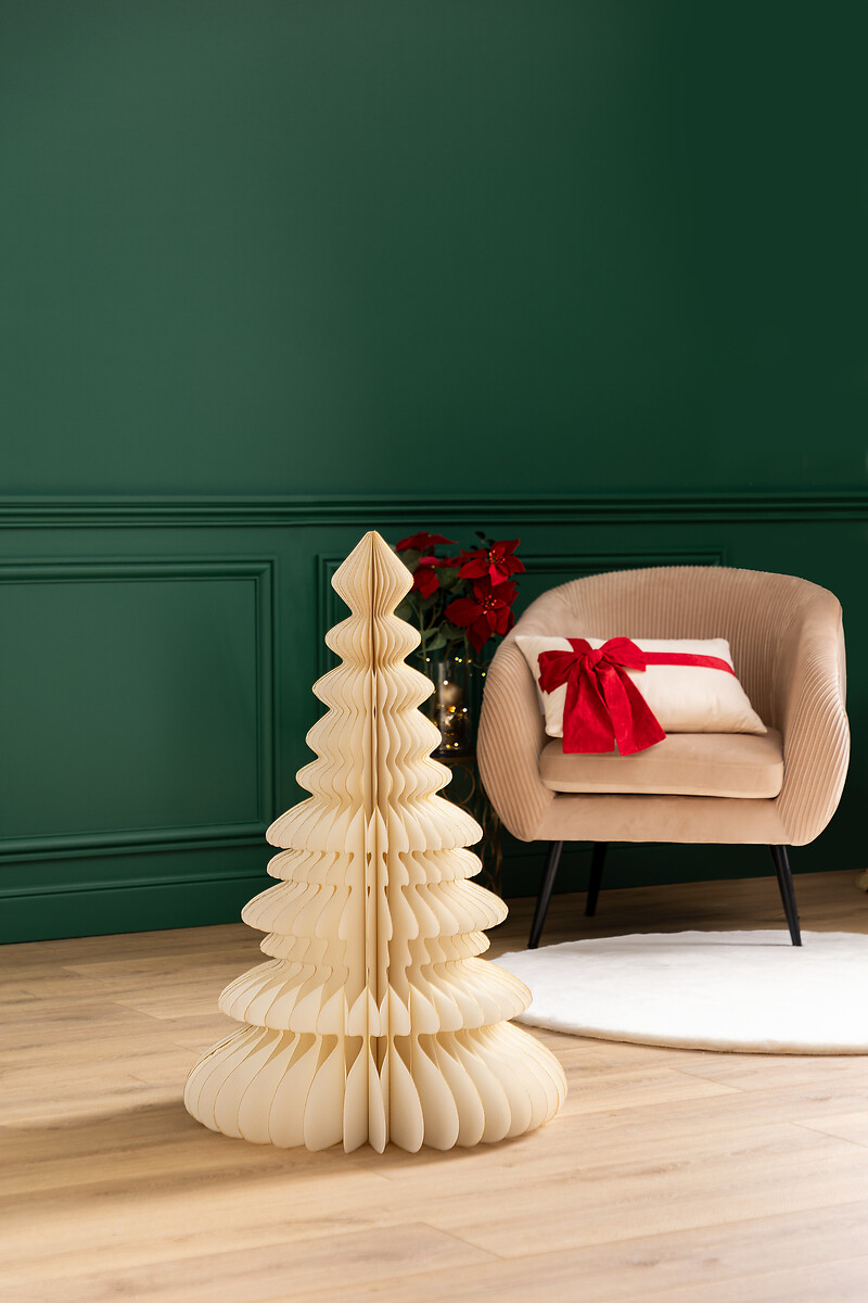 &Aacute;rvore de natal origami cru 90cm