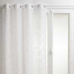 Cortina Jacquard Sama Branca