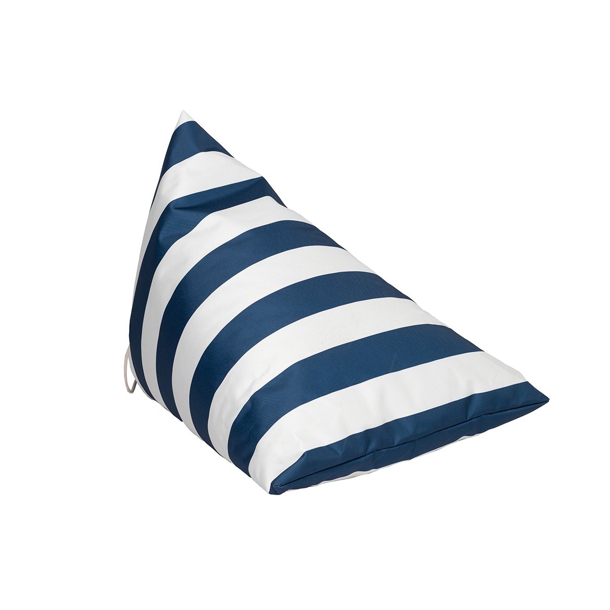 Pufe praia imperme&aacute;vel riscas branco e azul