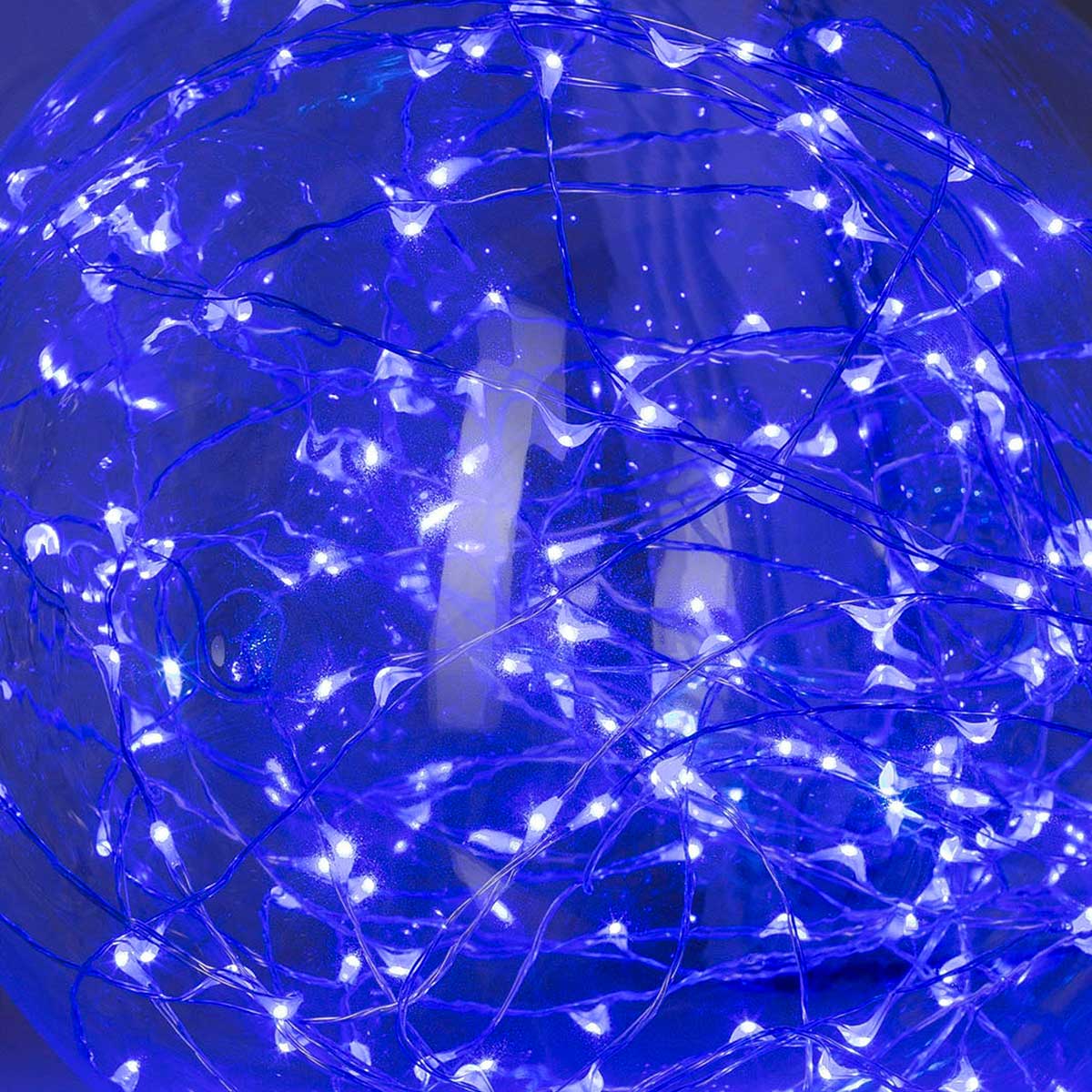 S&eacute;rie luminosa de natal azul fixo 40 leds 3,9m