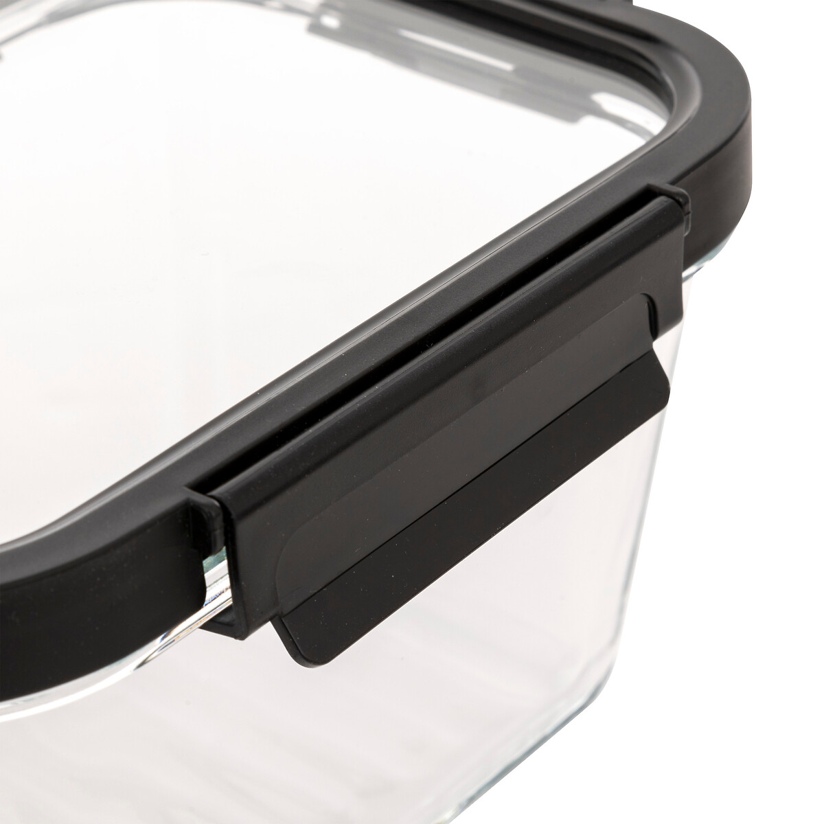 Caixa herm&eacute;tica retangular CLIPEAT de vidro 1,8l