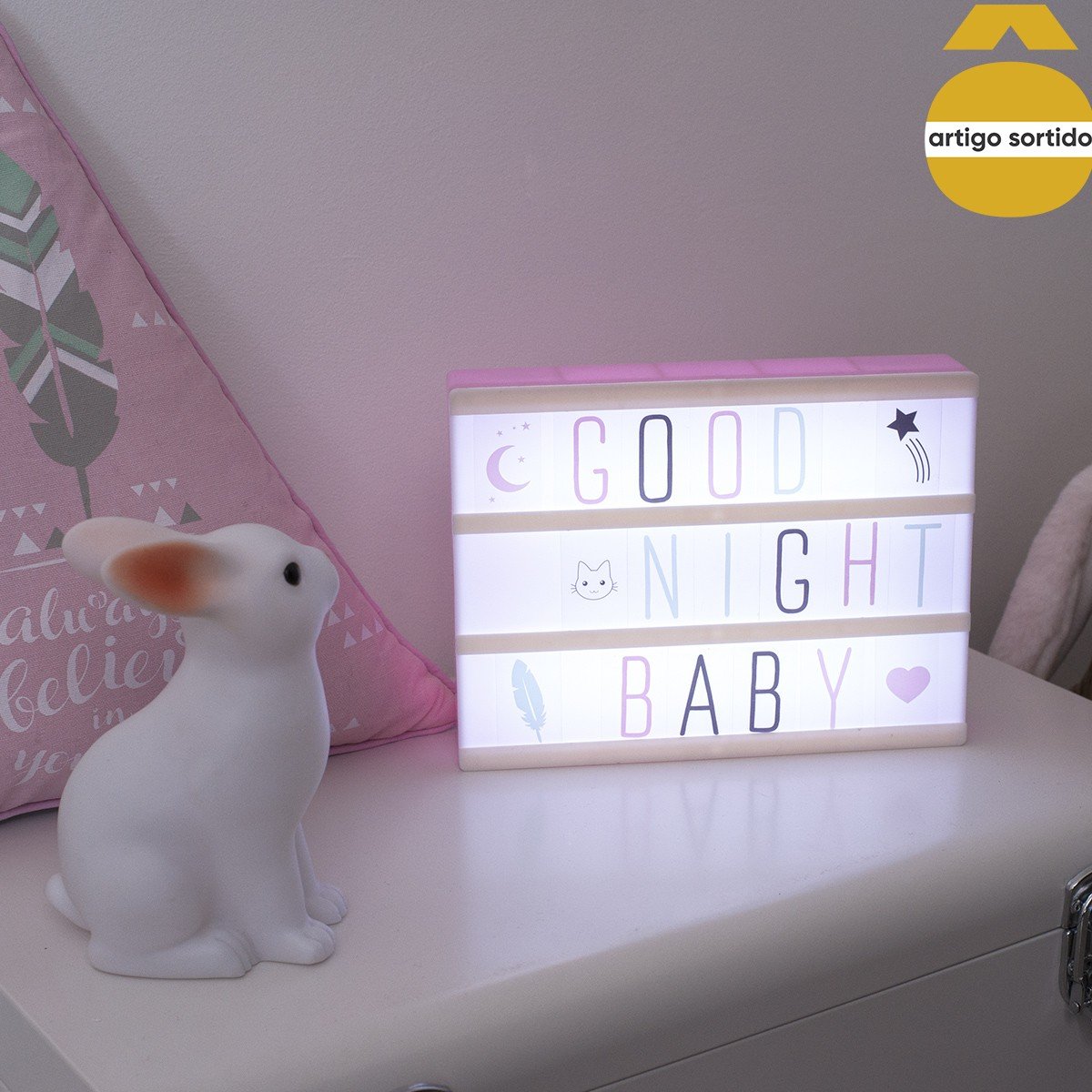 Moldura luminosa com mensagem