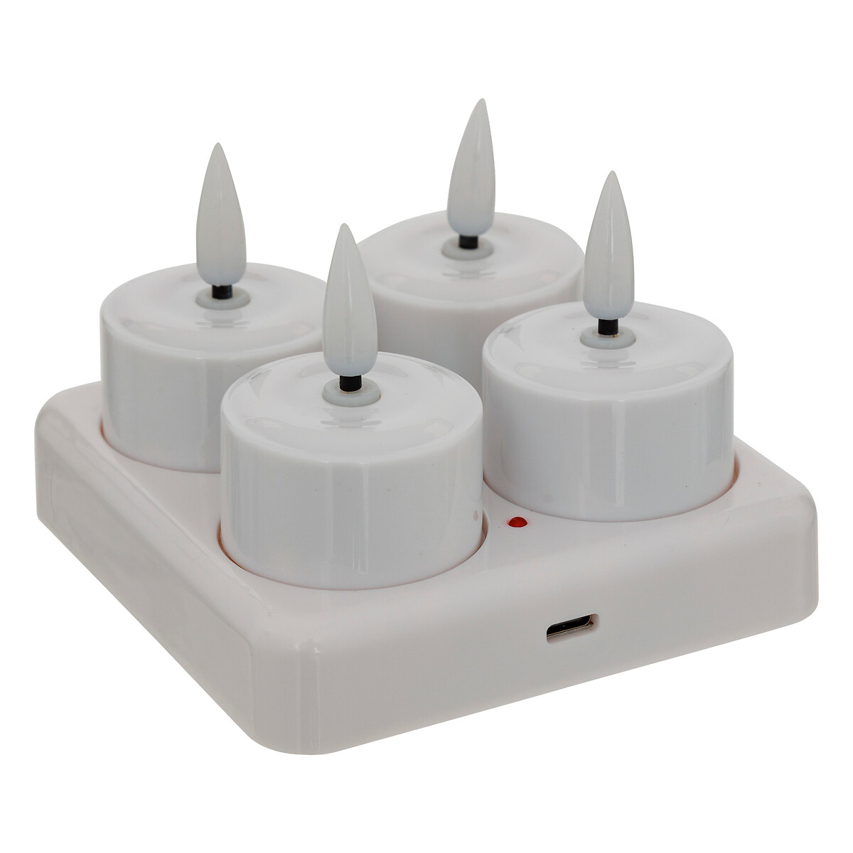 Conjunto de 4 velas tealight led AITOR branco