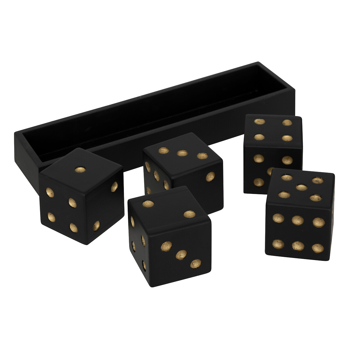 Tabuleiro jogo decorativo com dados preto