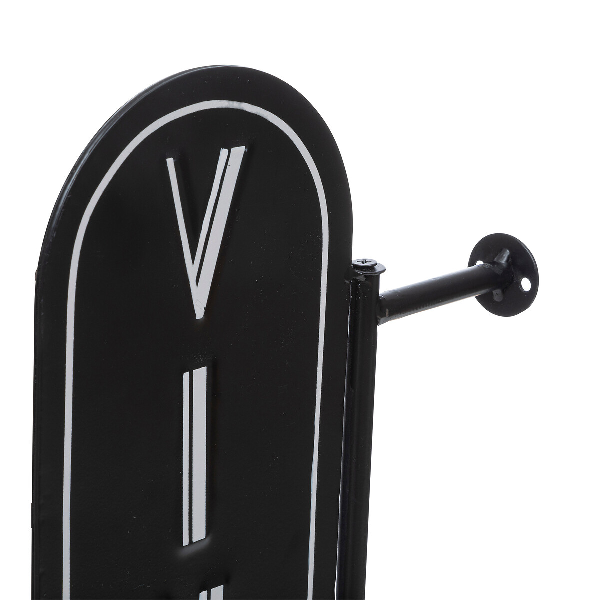 Placa decorativa VINTAGE preta em metal